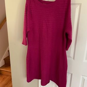 Sweater Dress 3/4 Sleeve with Keyhole Back